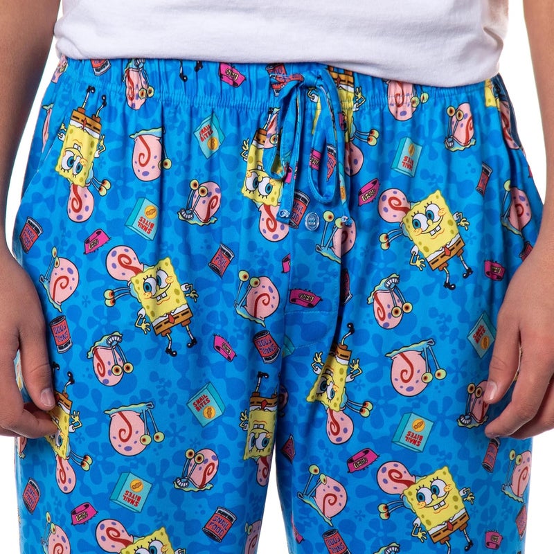 INTIMO SpongeBob SquarePants Men's Gary The Snail Sleep Pajama Pants For Adults - Image 1